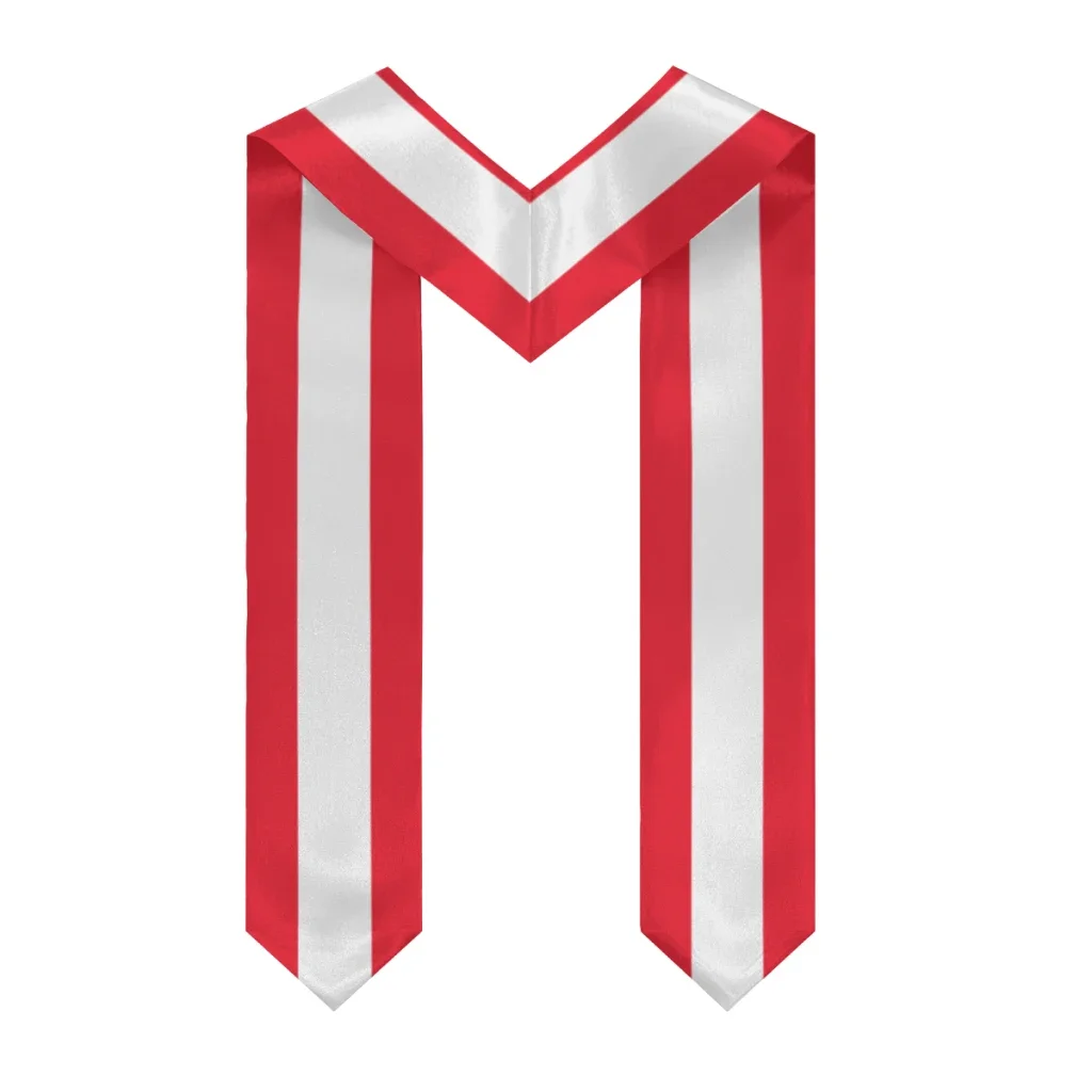 Customization More Design Graduation Shawl Austria & United States Flag Stole Sash Honor Study Aboard International Students