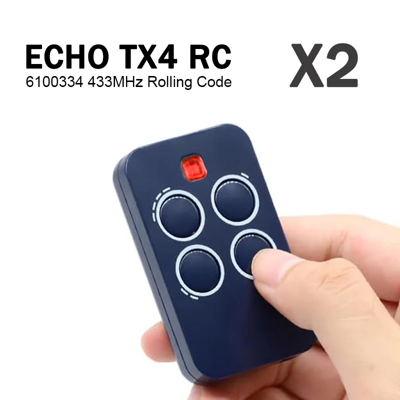Control remoto para puerta eléctrica GENIUS ECHO TX4 RC, abridor de puerta de garaje, código variable de 433MHz