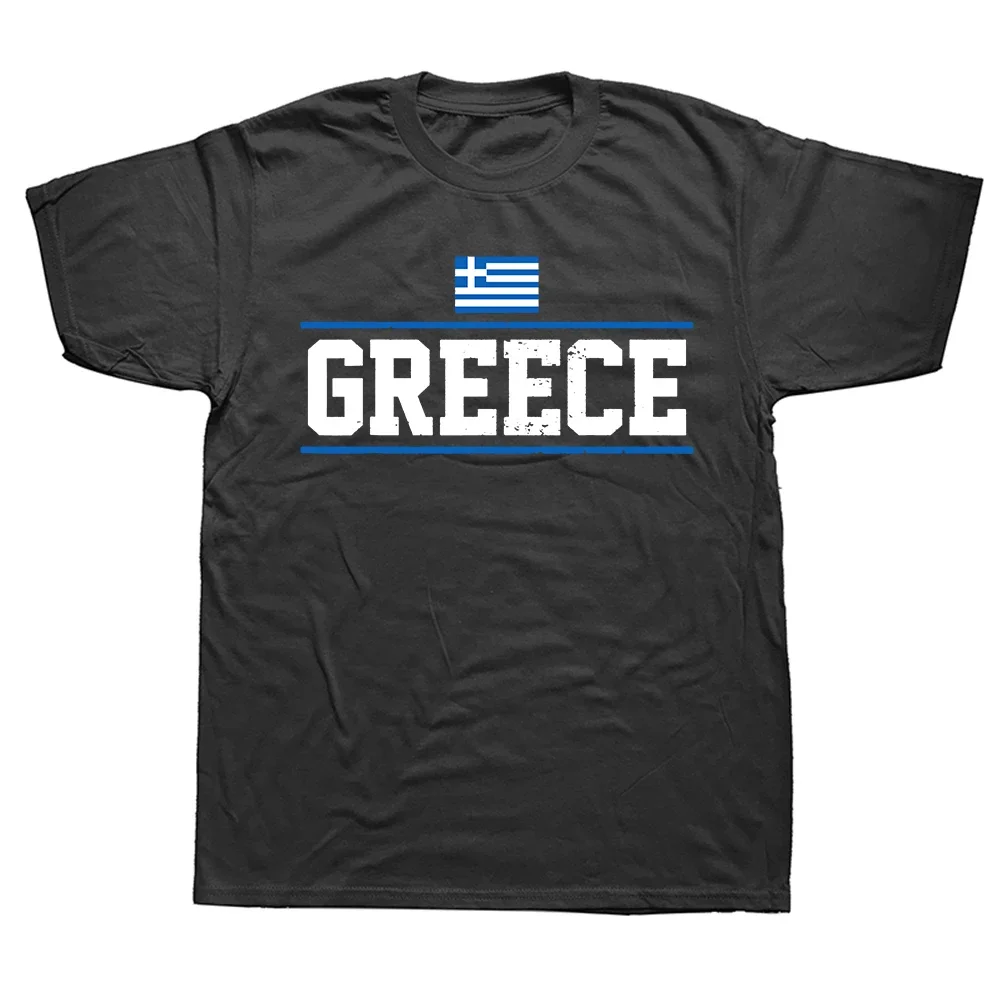 Funny Greece Flag Greek Design T Shirts Tee Tops Round Neck Short-Sleeve Fashion Tshirt Clothing Casual Basic T-shirts