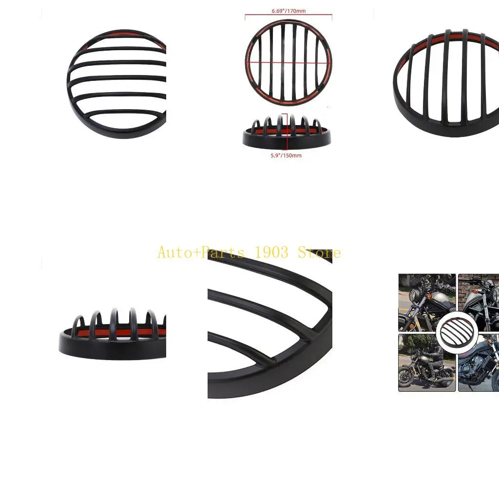 E21C Motorcycle Vintage Headlight Protector Grill Light Cover for Rebel CMX 300