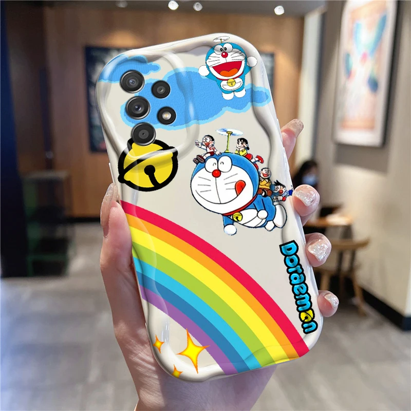 D-Doraemons Cute Cartoon Art For Samsung A55 A54 A53 A52 A35 A34 A33 A32 A25 A24 A23 A22 A21S A15 A13 A14 5G Wave Oil Funda