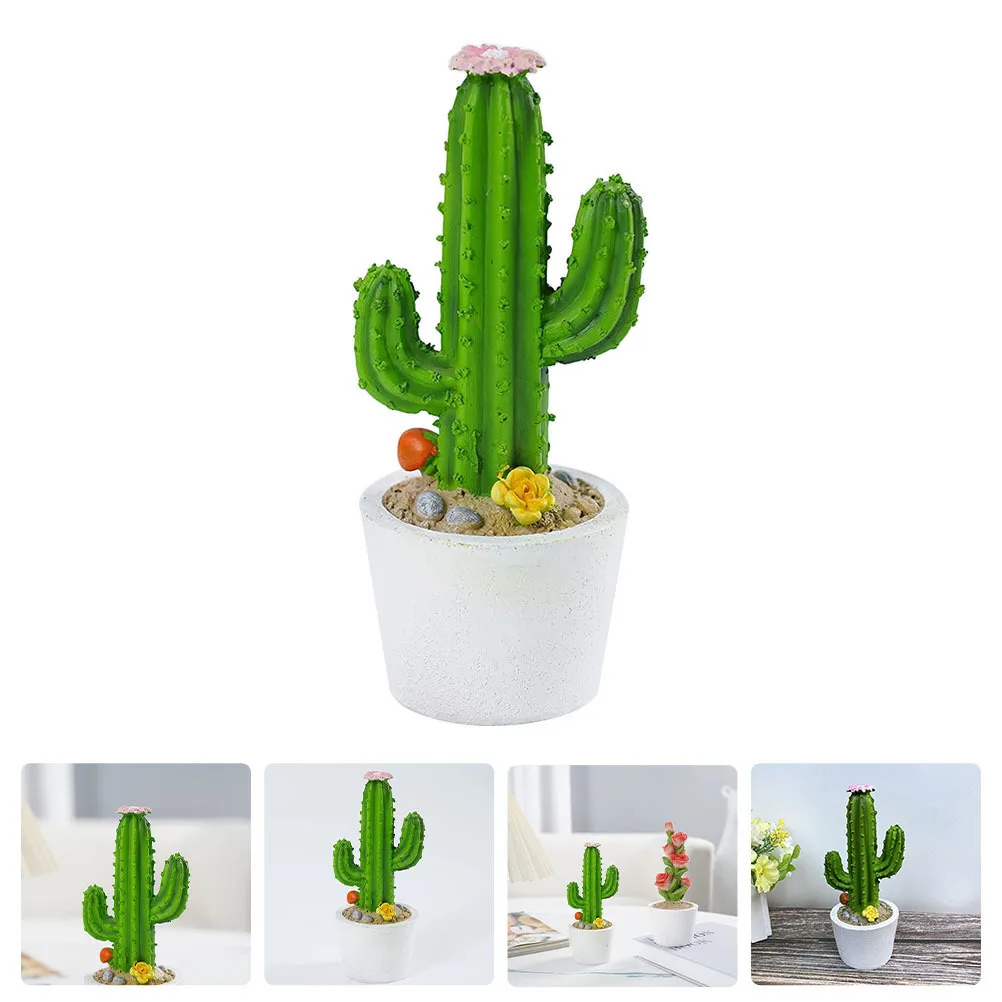 

Artificial Bonsai Realistic Potted Cactus Decorative Plant for Desk Office Home Faux Green Plant Ornaments Indoor Outdoor Decor
