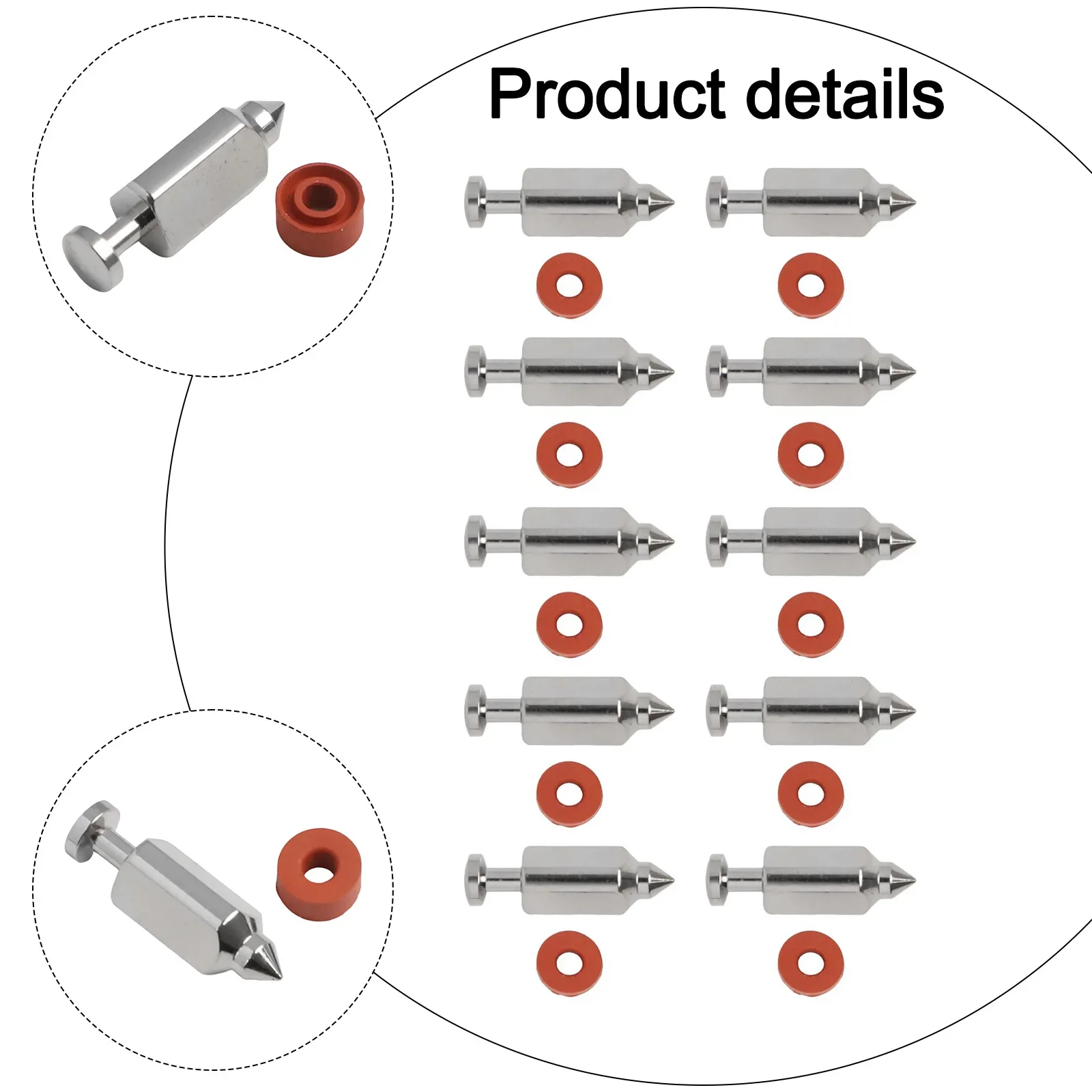 No Specific Size Carburetor Needle Valve Engine Performance Parts 10 Pairs Of Valves Included Effortless Valve Replacement