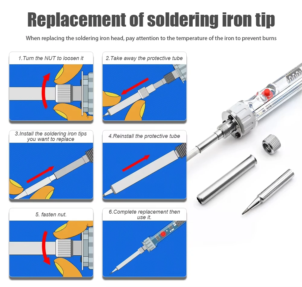 JCD 100W New Electric Soldering Iron P907 110V 220V Adjustable Temperature LCD Digital Display With Switch Welding Repair Tools