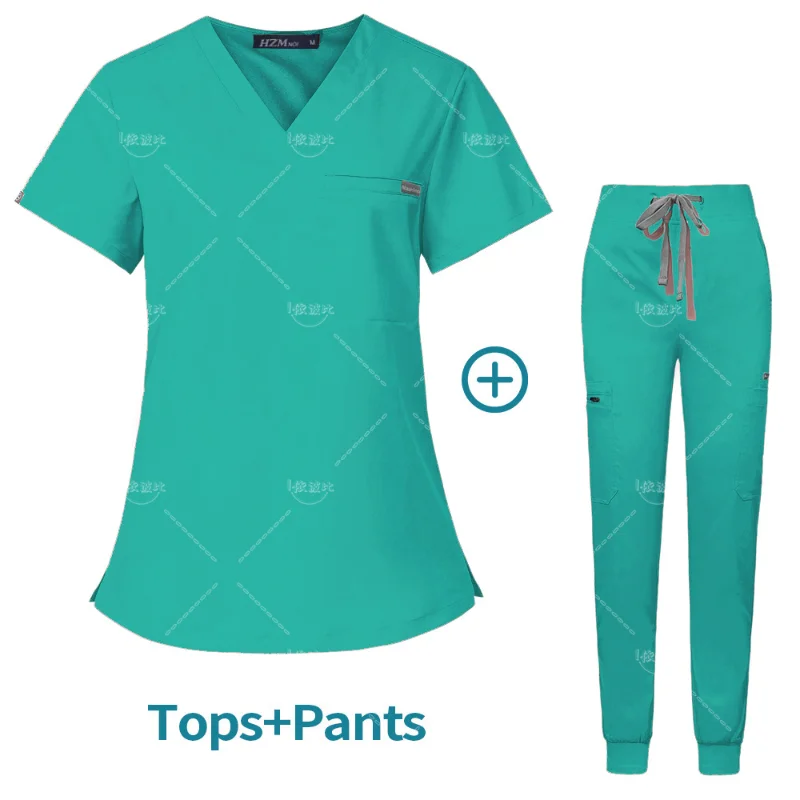 Wholesale Women Wear Scrub Suits Hospital Doctor Working Uniform Medical Surgical Multicolor Unisex Uniform Nurse Accessories