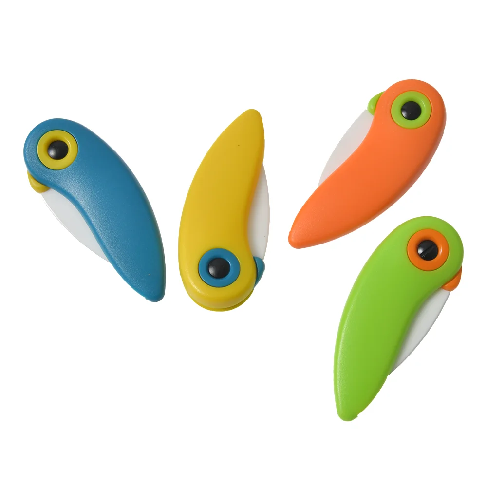 Portable Mini Ceramic Bird Knife Pocket Folding Knife Creative Knife Vegetable Kitchen Tool Cute Parrot Knife