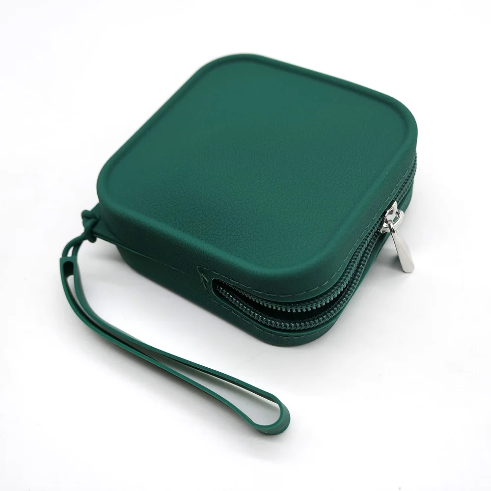 Quadratische Silikon-Kosmetiktasche Große Kapazität Reise-Make-up-Pinselhalter Tragbarer Wasserdichter Organizer für Kosmetika – Detail 6