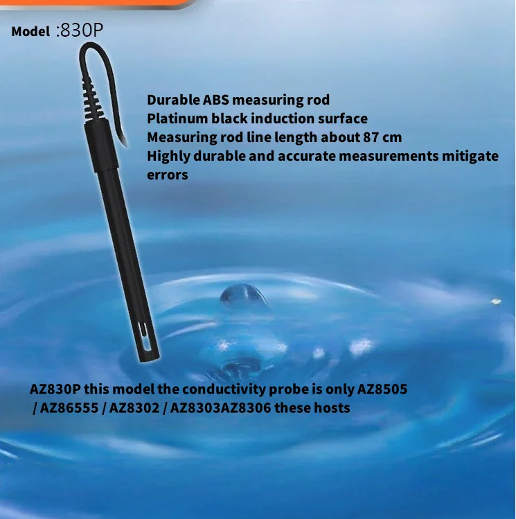 AZ quality products series PH conductivity measurement of dissolved oxygen measuring stick, PH electrode probe/DO/TDS measuring