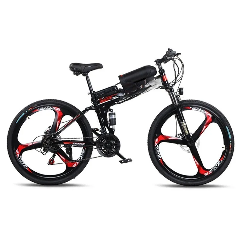 

Folding lithium electric mountain bike electric power bicycle soft tail double shock absorption