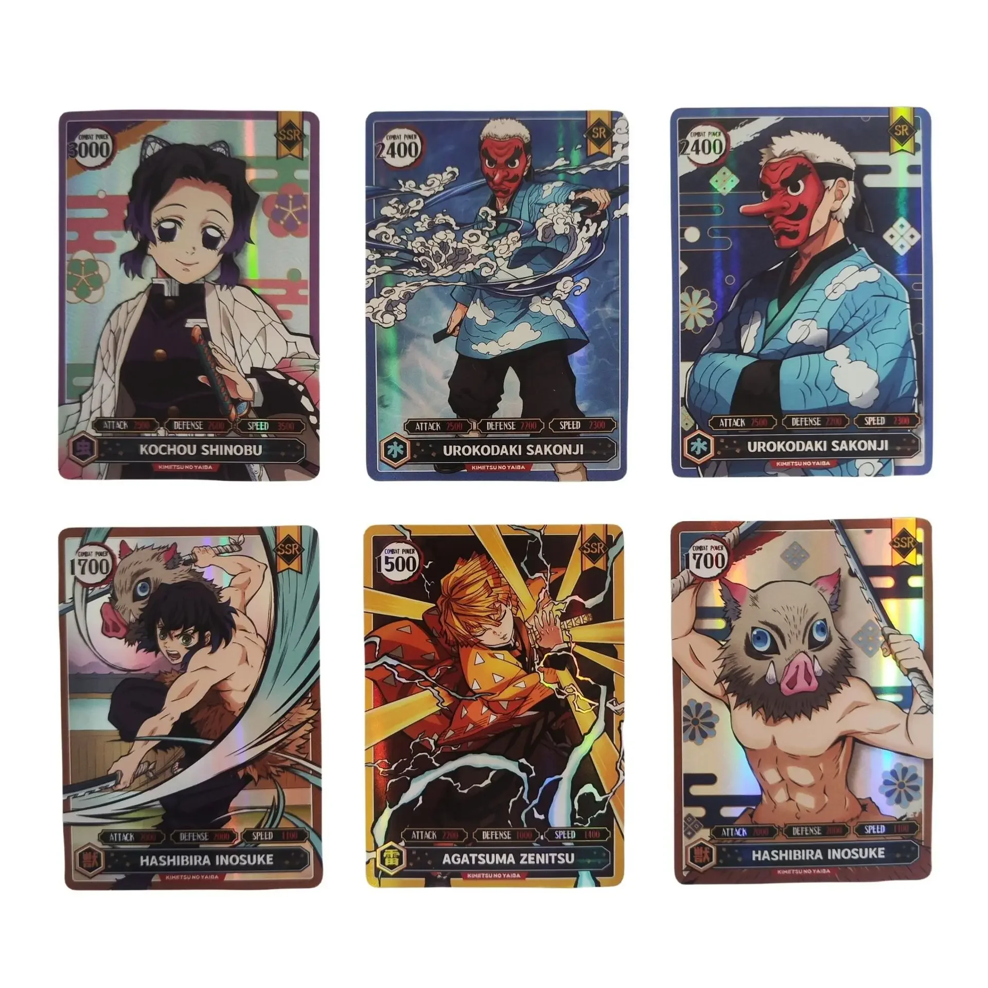 50 개/대 악마 슬레이어 영어 카드 50 비 반복 애니메이션 만화 보드 게임 Collectible Card 어린이 장난감 선물