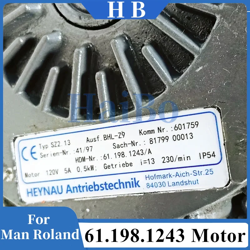 HaiBo Best Quality Original SM102 CD102 Machine 61.198.1243 Dampening Motor For Heidelberg