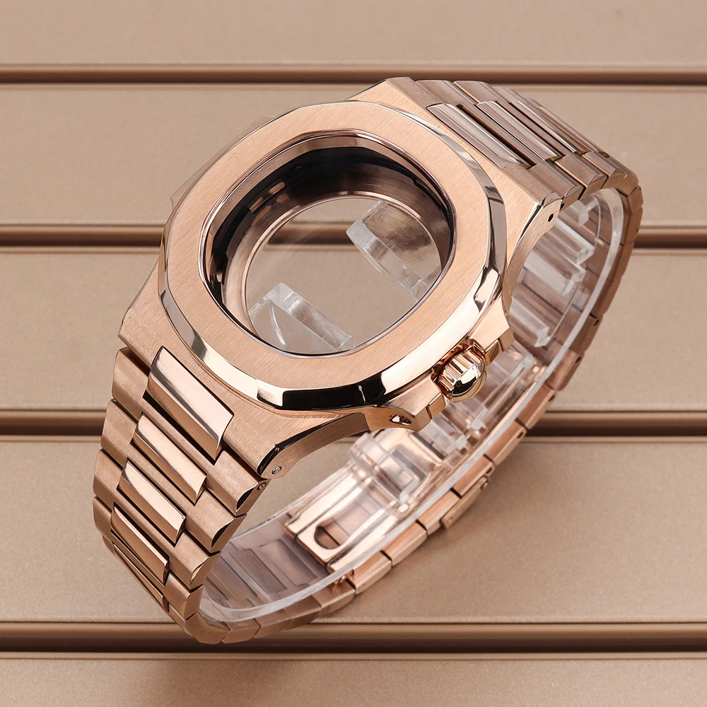 

40mm NH35 Watch Case Sapphire Glass Waterproof For Mod Nautilus NH35 NH36 NH38 Movement 30.5mm Dial Stainless Steel Watch Parts