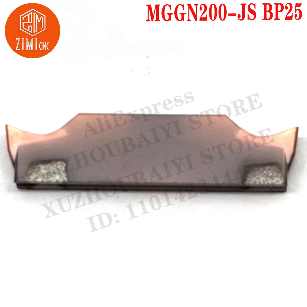 MGGN200-JS BP25 MGGN 200 carbide Grooving Inserts metal CNC Tool slotted insert Quick Chip External Holder Cutting Tools Turning