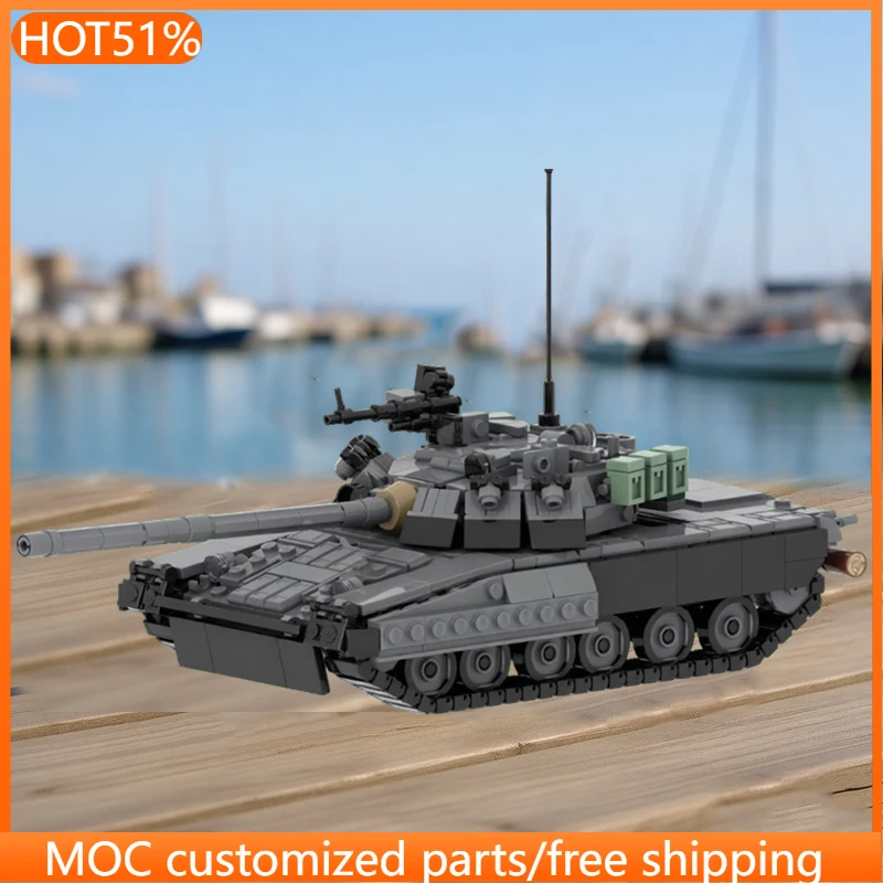 

769 деталей, модель военного танка TMOC-80U, модульный конструктор MOC, креативный дизайн, развивающая игрушка для мальчиков, подарок для самостоятельной сборки