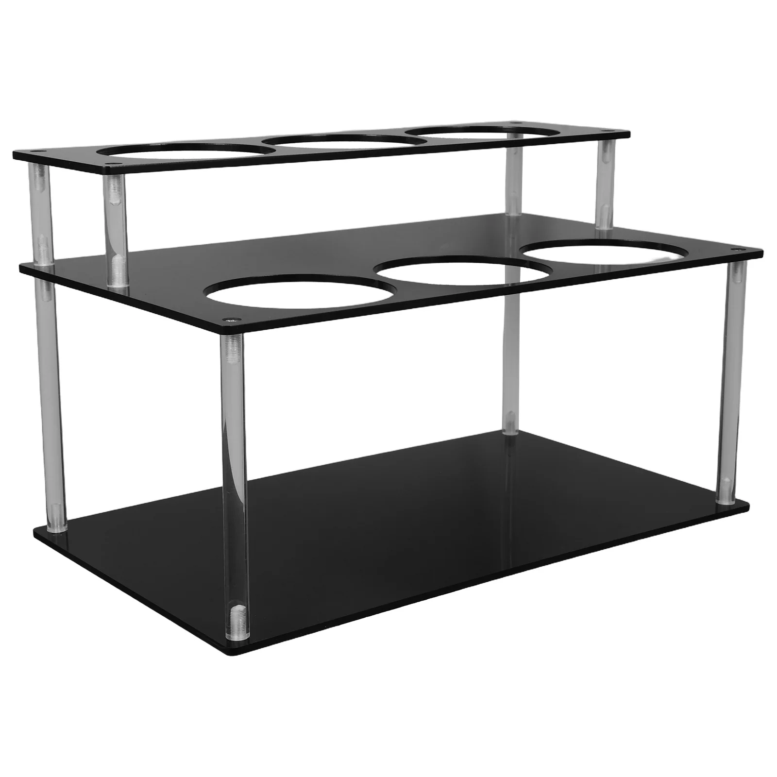 

2 Tier Acrylic Coffee Syrup Bottle Rack Countertop Organizer For Kitchen Bar Condiments Storage Syrup Holder Stand Wine Soda