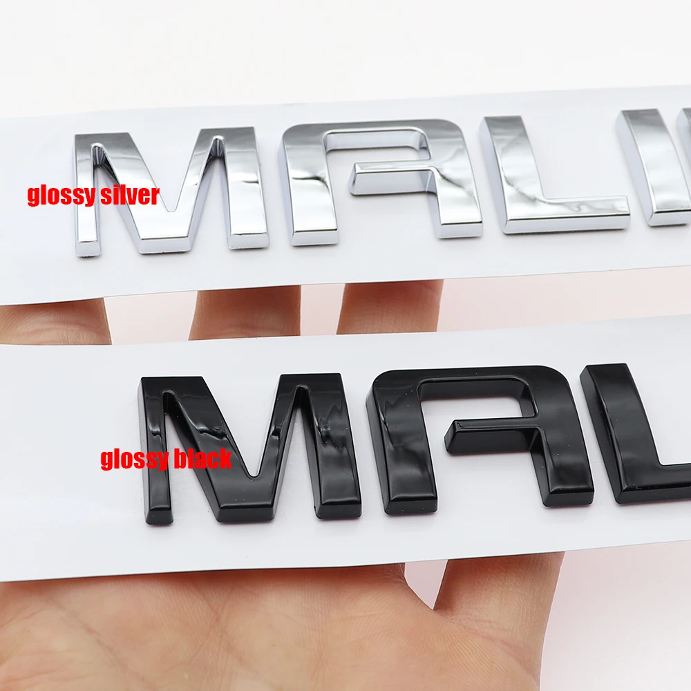 1PC 3D ABS MALIBU XL LT LTZ Car Logo Side Sticker Tail Bumper Badge Auto Rear Trunk Emblem Decals Styling Accessories XFL