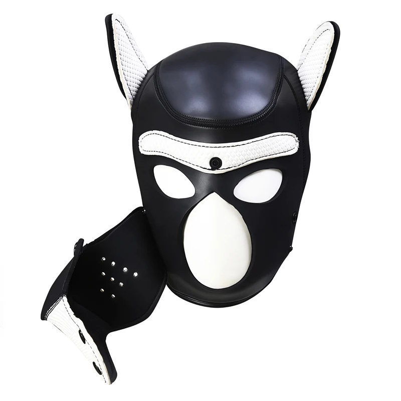 Adult Alternative Bondage Gear Puppy Play Dog Hood Mask Bdsm Slave Neck Collar Lead Drag Chain Couples Game Role Play Sex Toys