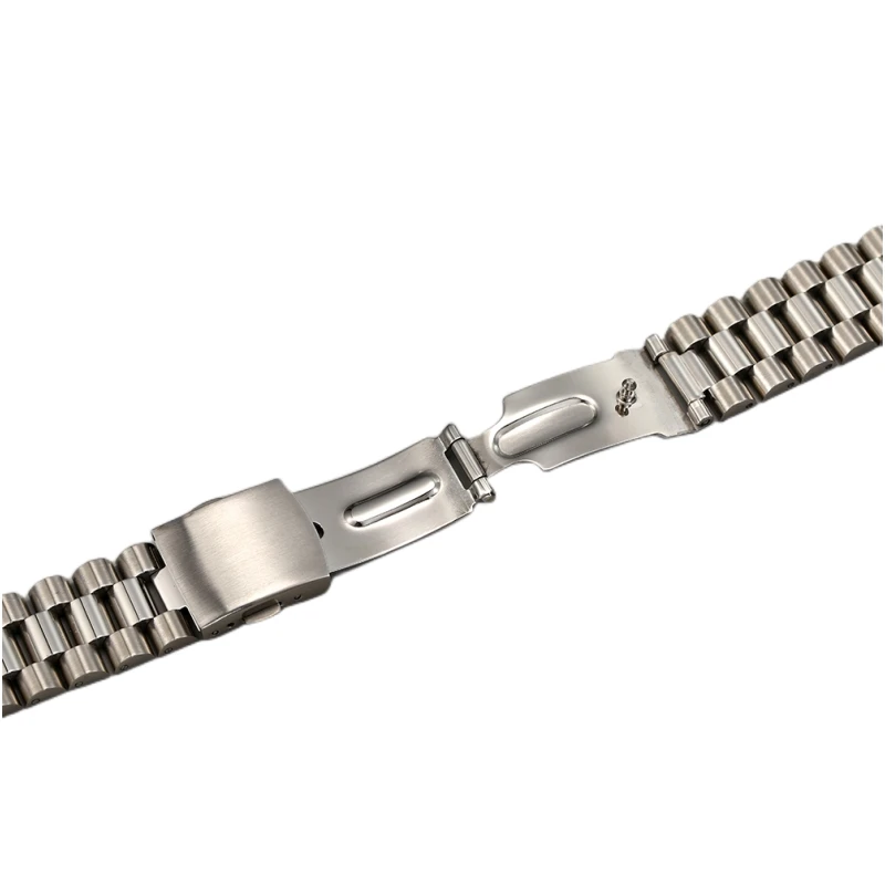 Solid Stainless Steel President Watch Strap Band 18mm 20mm 22mm Oyster Bracelet For SKX OMG Rox And All Straight End Watches