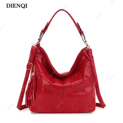 Women Shoulder Bag Girl Handbag Hobo Tassel  Big Black Ladies Hand Bag Female Casual Multifunctional Crossbody Bags for Woman