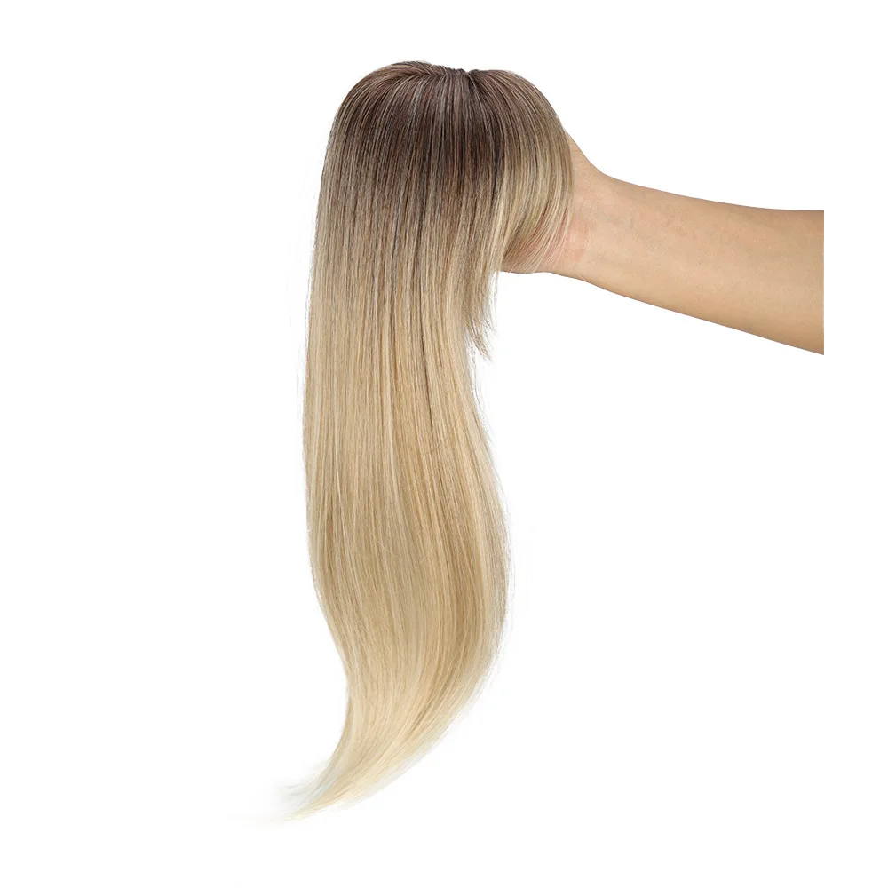 髪の交換ピースヘッド化学繊維 8 文字前髪ロング巻き毛女性シームレスな髪の交換ピース