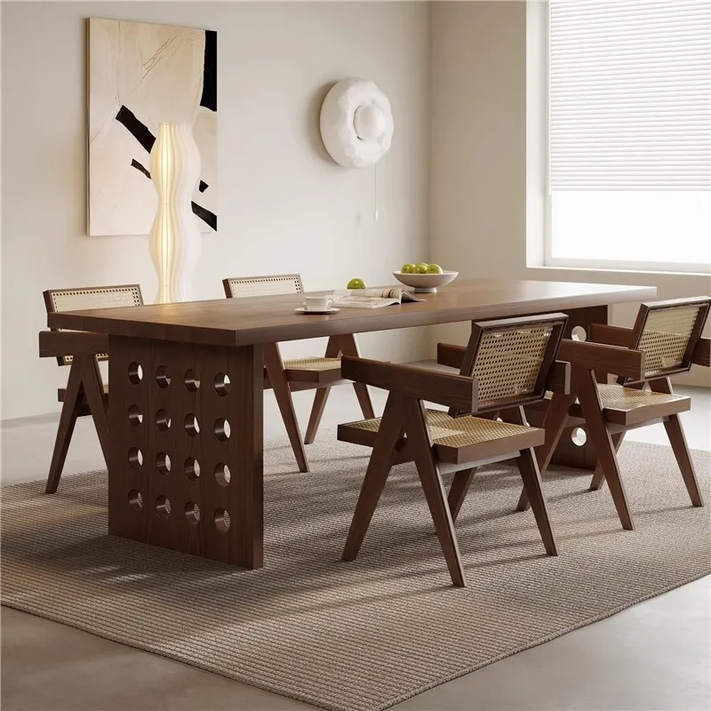 Large Board Desk Study Home Calligraphy Pegboard Long Office Desk Home Furniture &Solid Wood Modern Living Room Natural Wood
