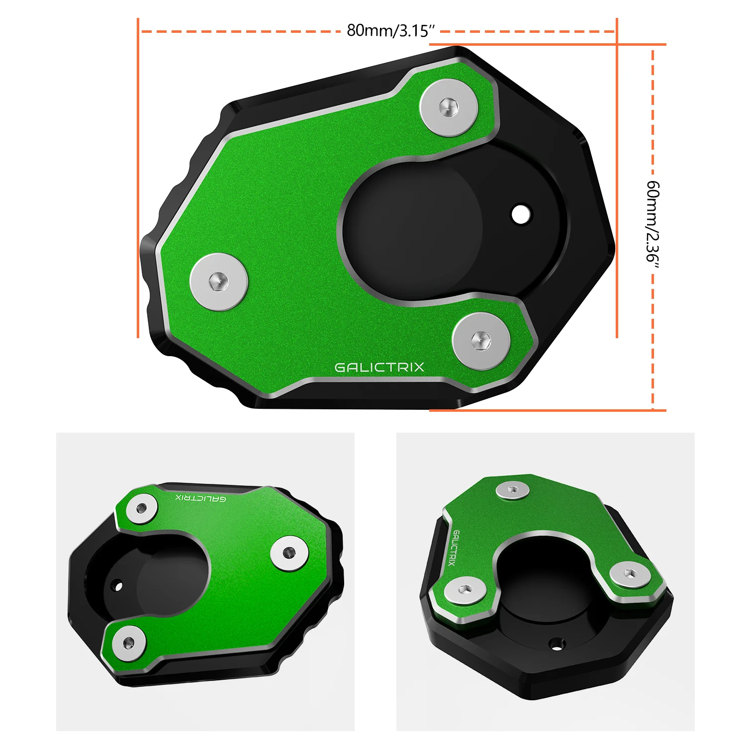 GALICTRIX for KAWASAKI Z900 Z1000 Z800 Z650 R RS SX NINJA 650 1000sx 300 NINJA ZX6R Accesorios Kickstand Pad Sidestand Extention