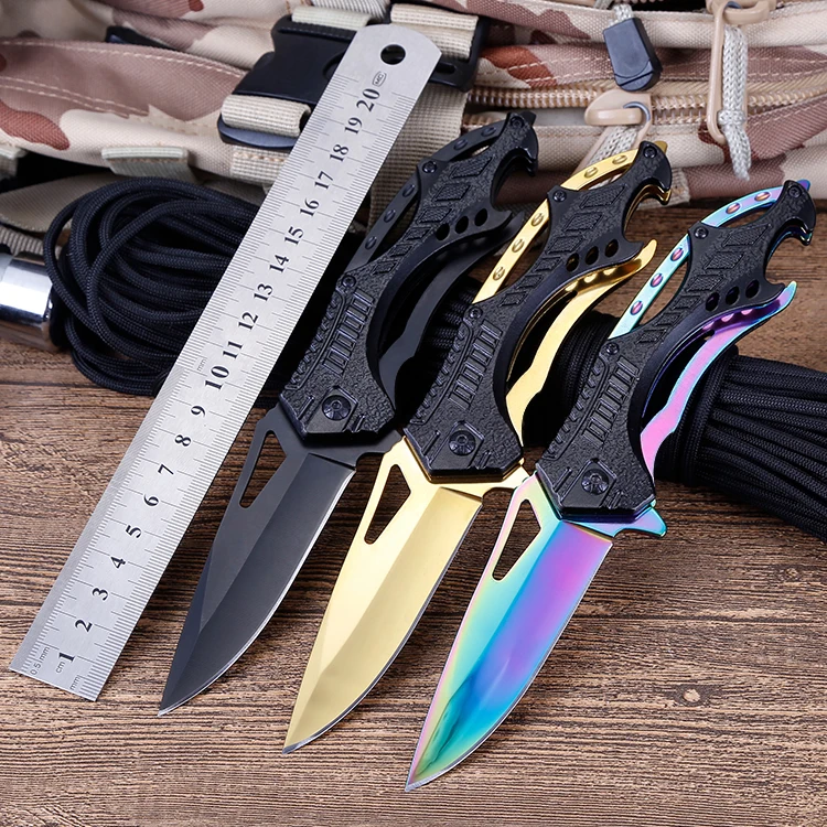 

8.46''/6.69'' Folding Knife Outdoor Survival Tactical Pocket 440C Blade Camping Hiking Hunting Knives EDC Fishing Tools