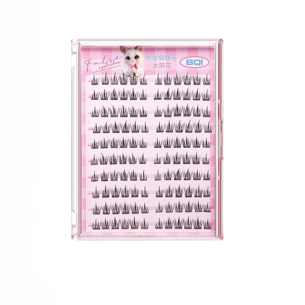 

Fashion 5D Glue-Free Fake Lashes Soft 10 Rows Segmented Eyelashes Bundles Makeup Resuable Eyelashes Extension Makeup Tool