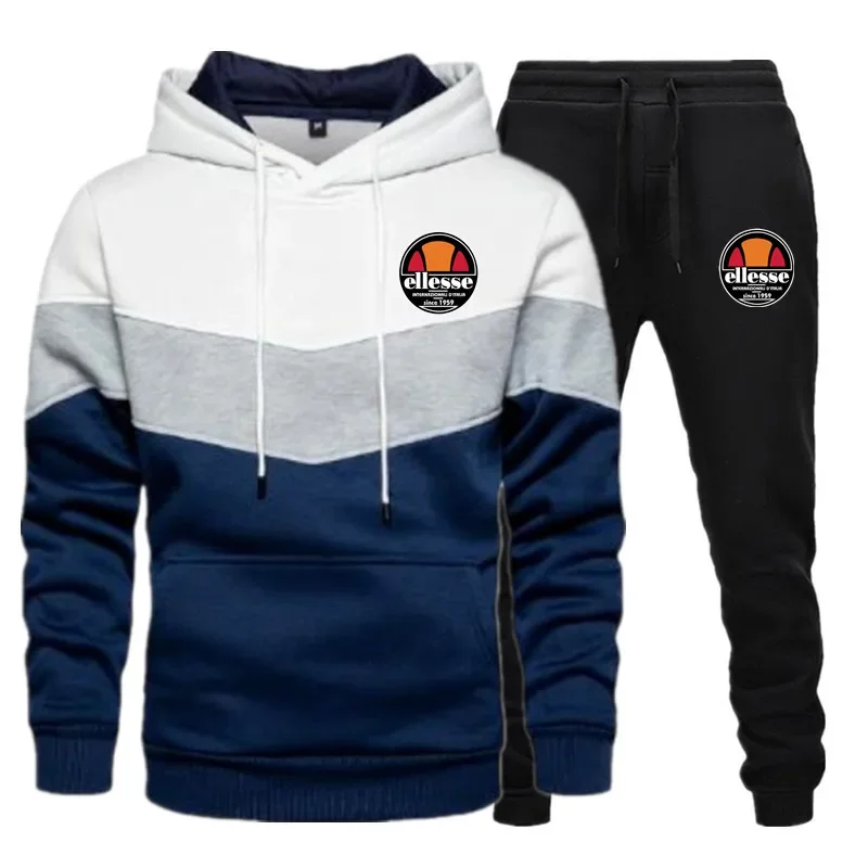 

2024 Spring brand men's and women's hoodie sports pullover + sweatpants 2 sets of autumn and winter warm jogging sports clothing