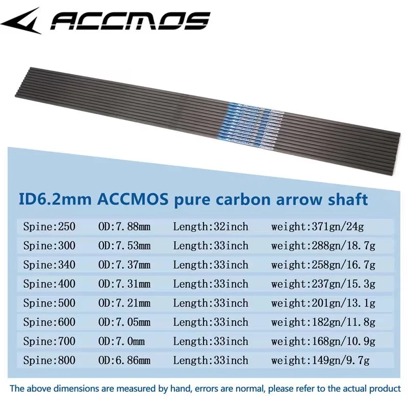 Imagem -06 - Diâmetro Interno Archery Parafuso para Caça Arco de Carbono Puro Tiro com Arco Eixo de Tiro 62 em Diâmetro 32 em 20 Pcs 30 Pcs 50 Pcs