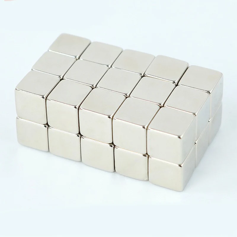 10 قطعة 5x5x5 مللي متر و 10x10x10 مللي متر مغناطيس كتلة مربعة قوية للحرف اليدوية والنماذج والمشروعات الصناعية والسبورة البيضاء ومجموعة العلوم