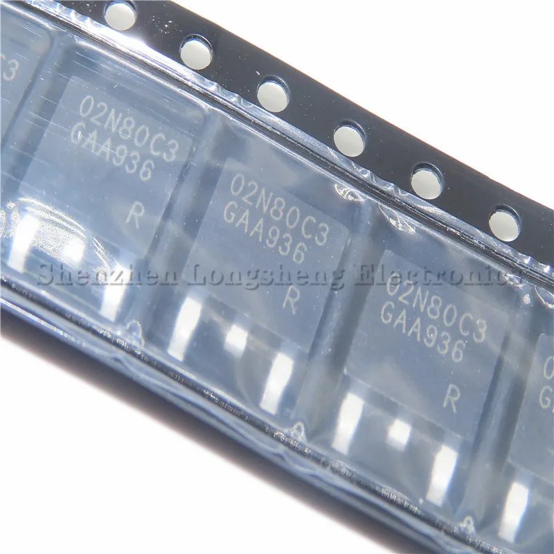 10PCS/LOT  SPD02N80C3 02N80C3 TO-252 N-channel 2A/800V field effect tube  New In Stock