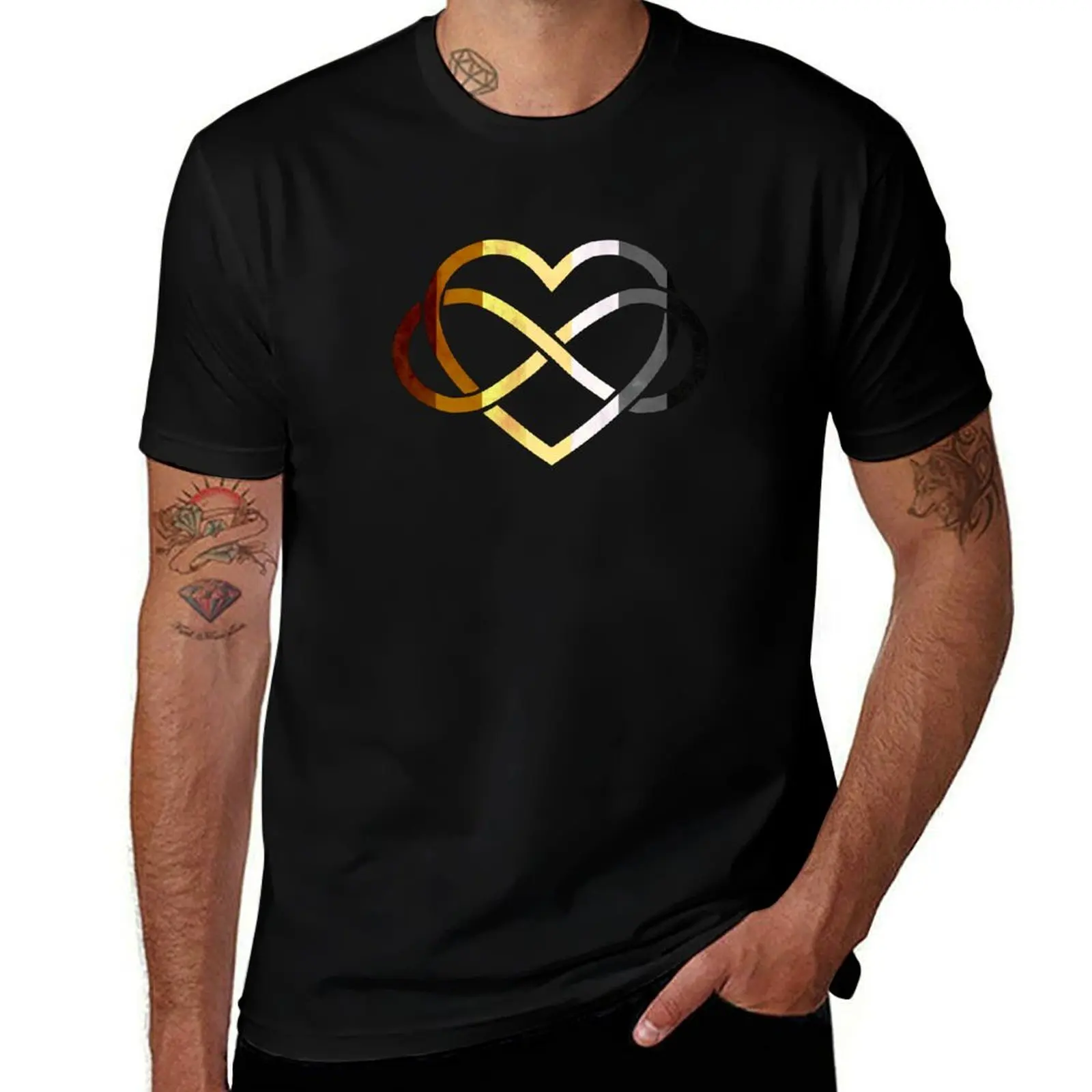 Polyamory Heart - Bear Pride T-Shirt kawaii clothes customizeds blacks mens t shirts pack