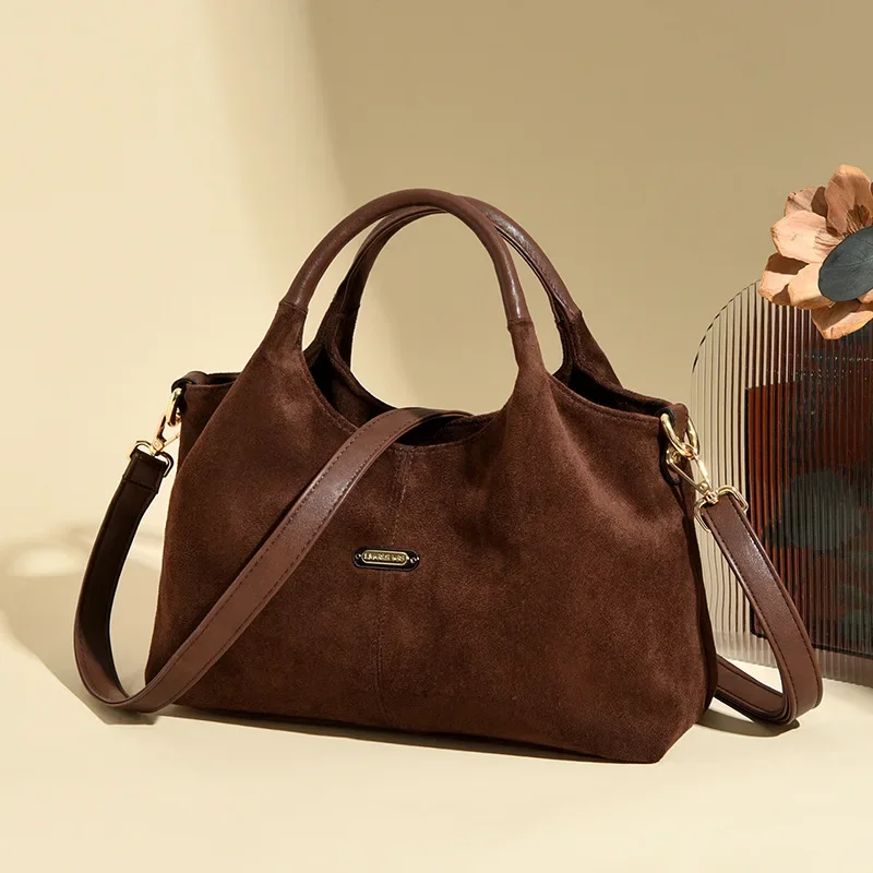Fashion Handbag Large Capacity Female Big Totes Quality Ladies Shoulder Crossbody Bags Faux Suede Commuting Office Bags