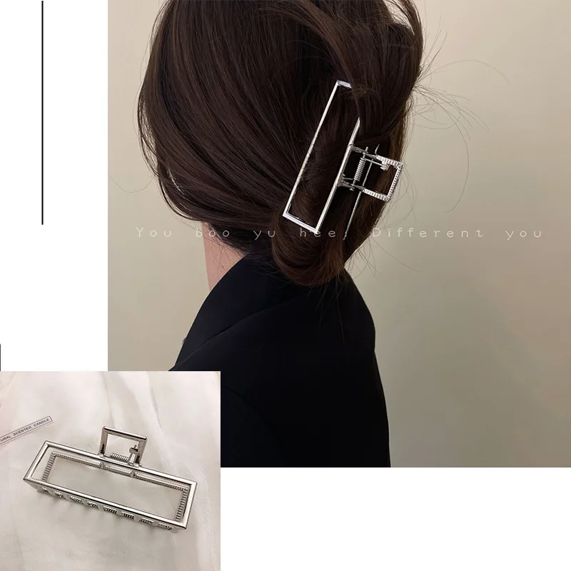 2022 neue Frauen Mode Metall Geometrische Haar Clips Klaue Clip Große Gold Haar Clip Stirnband Haarnadel Haar Krabben Haar Zubehör – Detail 17