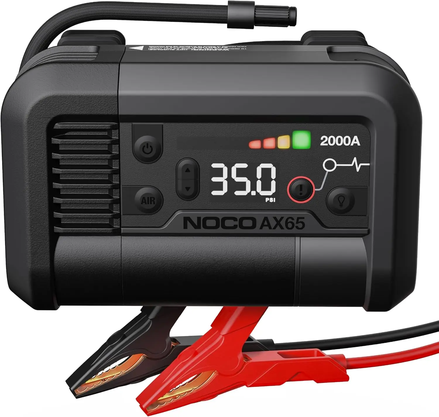 

2000A Jump Starter with Air Compressor: Starts 8.0L Gas & 6.0L Diesel, Inflates Tires Fast in 2 Minutes