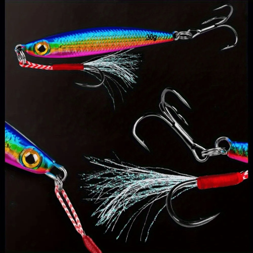 Ackibbik 5 szt./zestaw 30g Metalowe Jigowe Przynęty Sztuczne Twarde Przynęty do Wędkarstwa Morskiego Jig 7g 10g 15g 20g 30g Przynęty Jigowe Akcesoria do Wędkarstwa Morskiego