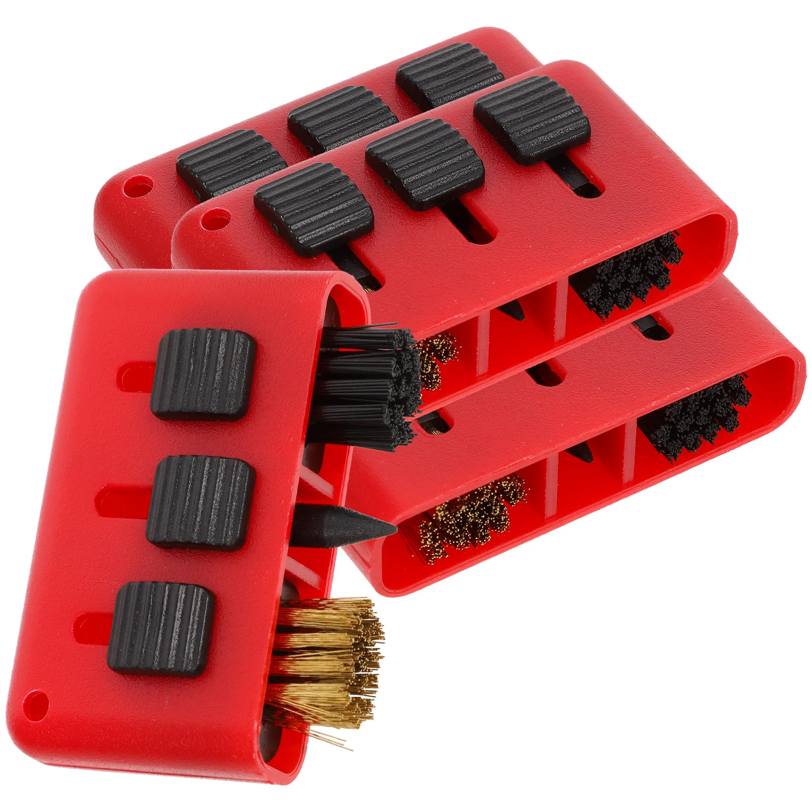 4 قطعة فرشاة تنظيف النادي 3 في 1 أداة تنظيف أخدود الجولف المتينة عملية لفرشاة تنظيف الأخدود للعناية بالكرة النادي