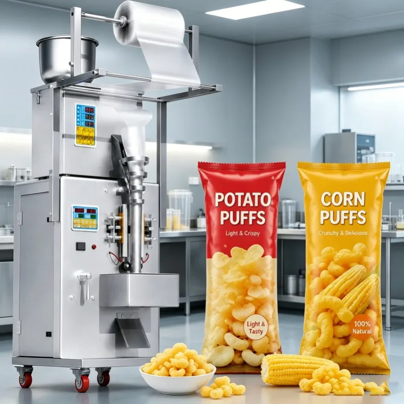 Fully Automatic Vertical Small Potato Plantain Banana Chips Filling Packing Packaging Machine Modified Atmosphere One Head OME