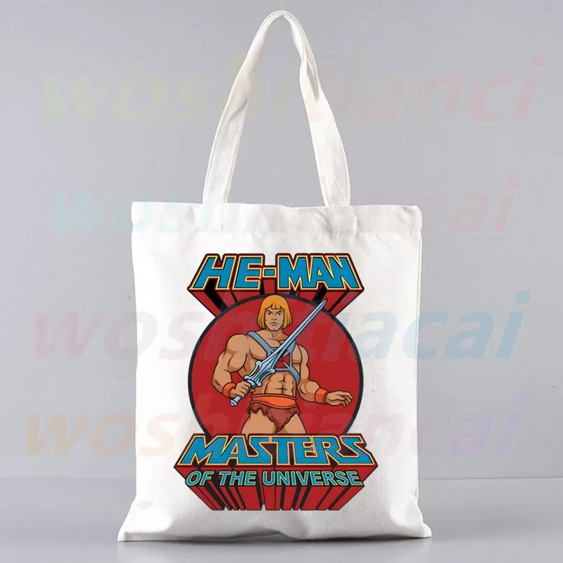 Masters of The Universe Women Package Canvas Bag Skeletor He-Man Handbags Shoulder Bags Casual She-Ra Shopping Girls Handbag