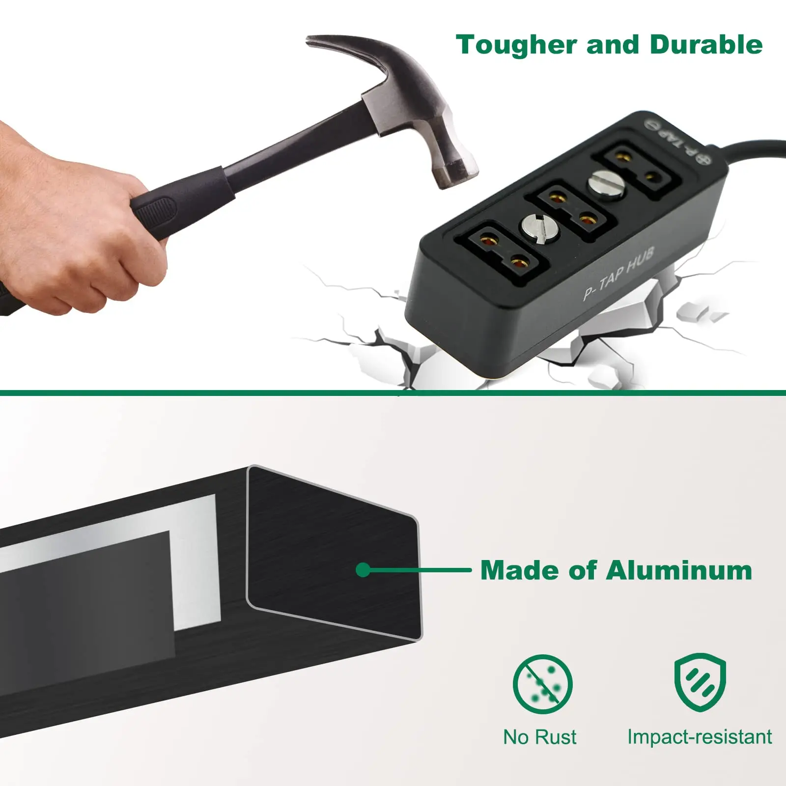 

Alvin's Cables Cabo divisor fêmea D-tap para 4 portas Dtap