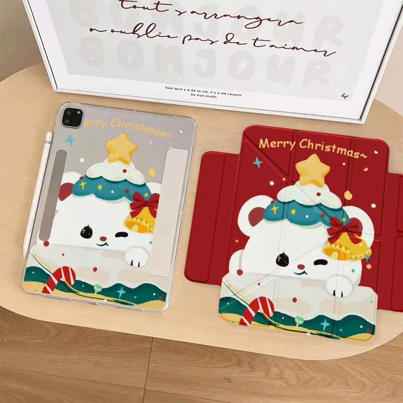 Christmas Bunny New Magnetic Attraction Fundas for IPad Air 5 4 10.9 Cases 2021 10.2 7/8/9 Generation IPad 10th Gen Case 2022