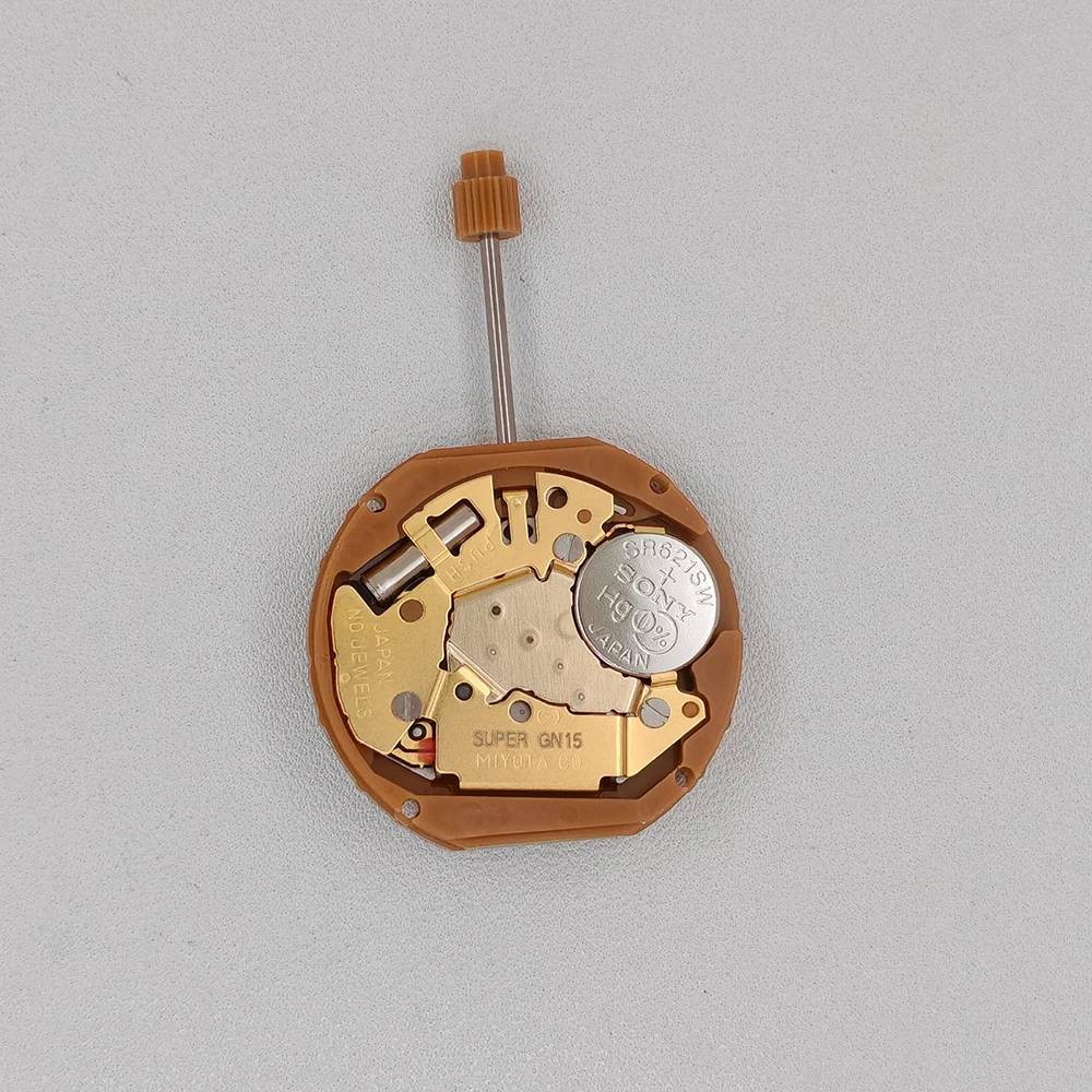 اليابان سوبر GN15 ساعة كوارتز حركة استيراد ميوتا سلسلة حركة GN15-3 تاريخ في 3H موقف تعديل حركة العلامة التجارية الجديدة #4