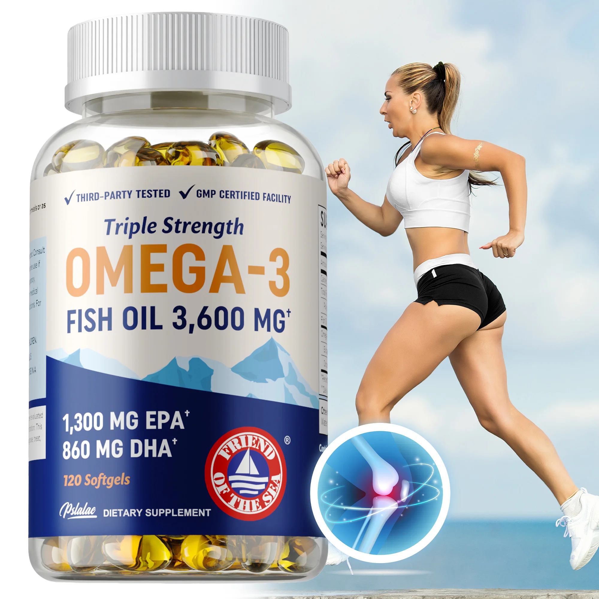 

Капсулы с рыбьим маслом Omega 3, антиоксидант, поддержка здоровья мозга, сердца и сердечно-сосудистой системы, улучшение памяти — богатый в DHA, EPA