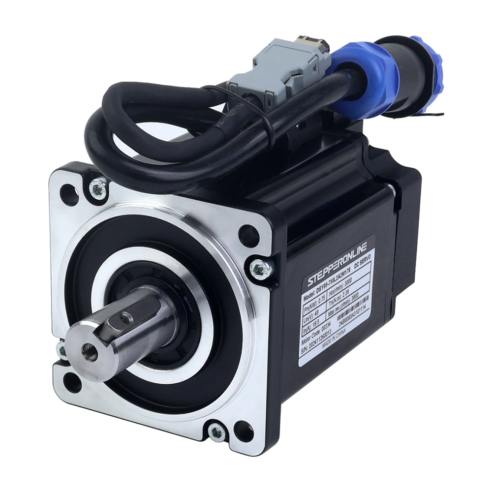 STEPPERONLINE DSY Series 750W RS485 DC Servo Motor Kit 24-70VDC 2.39Nm 3000RPM with Servo Driver 17-Bit Incremental Encoder IP65