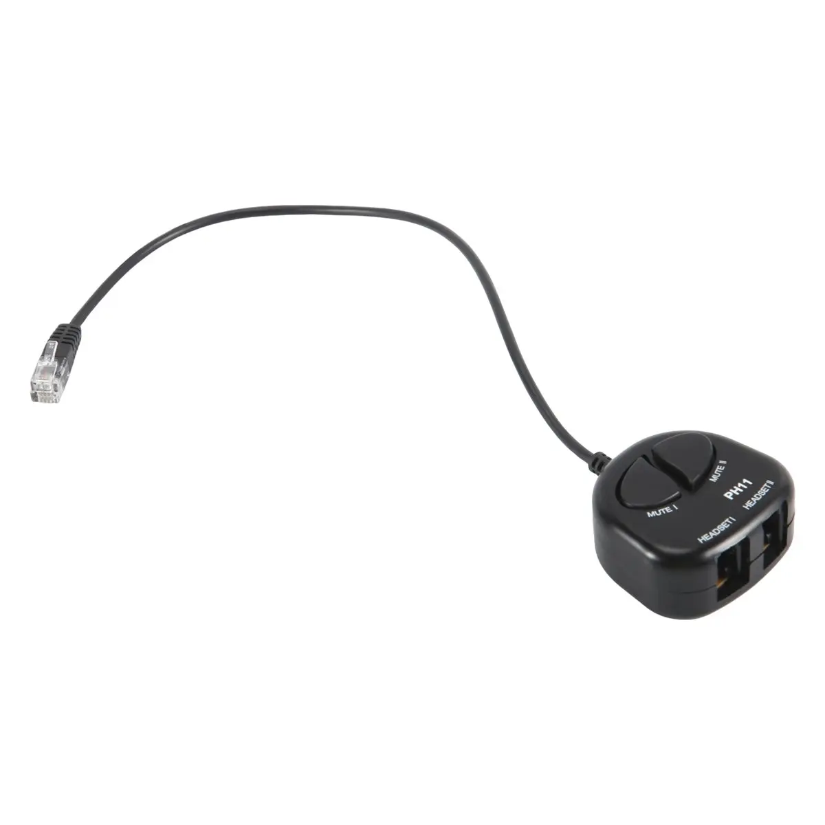 AAAE TWO Mute Switch Training Adapter Dual RJ9 Sockets to RJ9 Headset Male Plug for Call Center Headset Training Adapter 4P4C