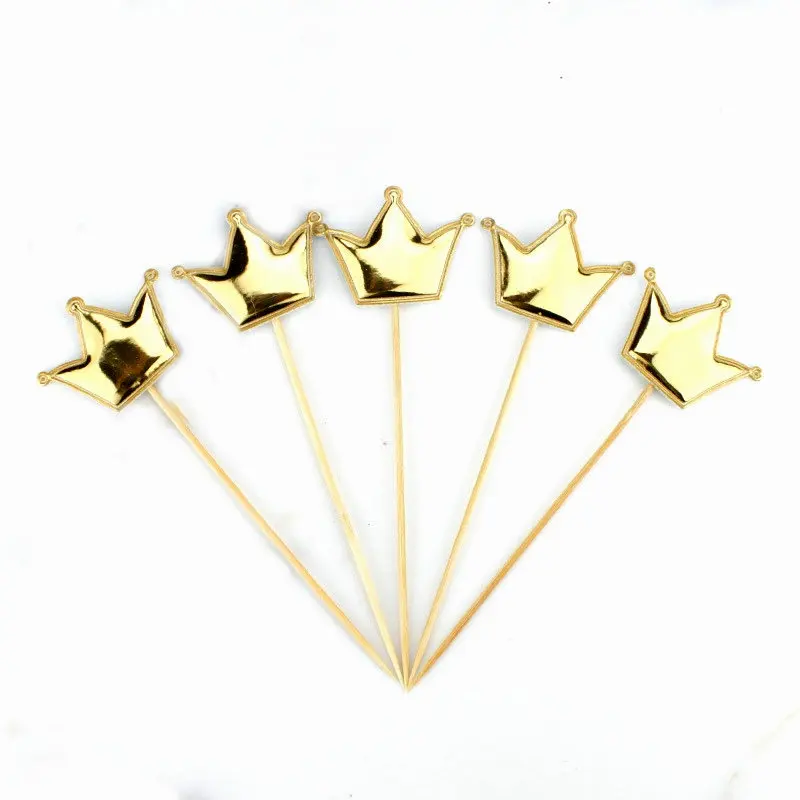 5 Pcs Crown Star Colorful Gold Silver For Cake Toppers Birthday Cake Topper For Wedding Cake Decoration Accessories Supply - view 5