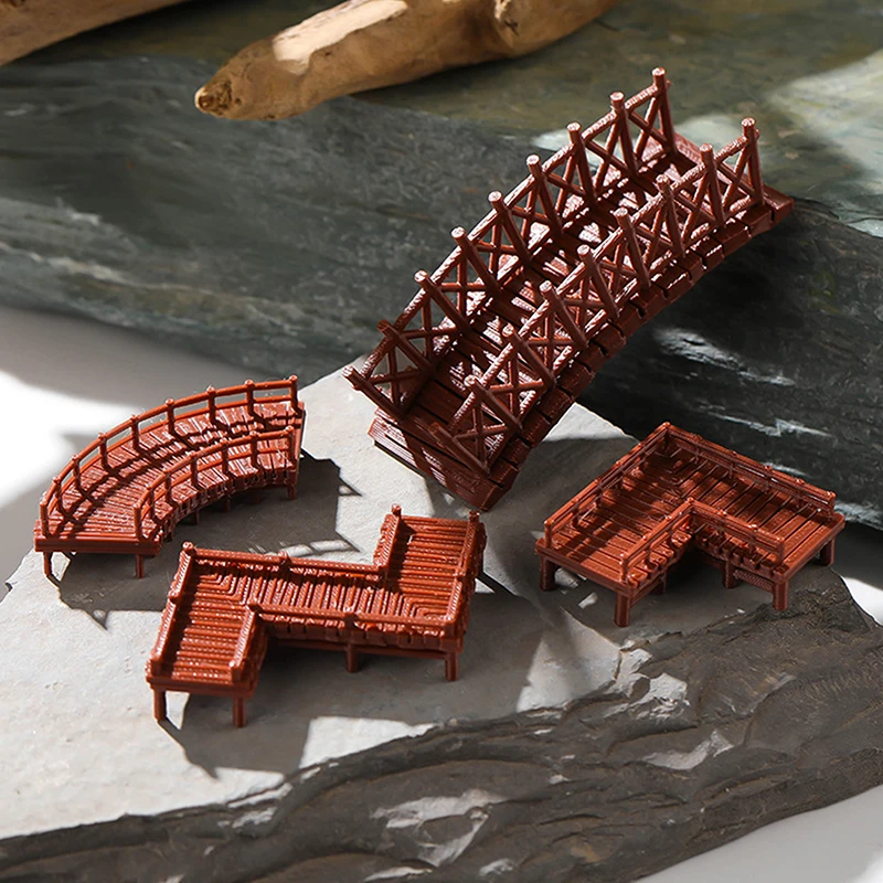 Aquarium Fish Bridge - Chinese Bridge Statue Micro Landscape Fish