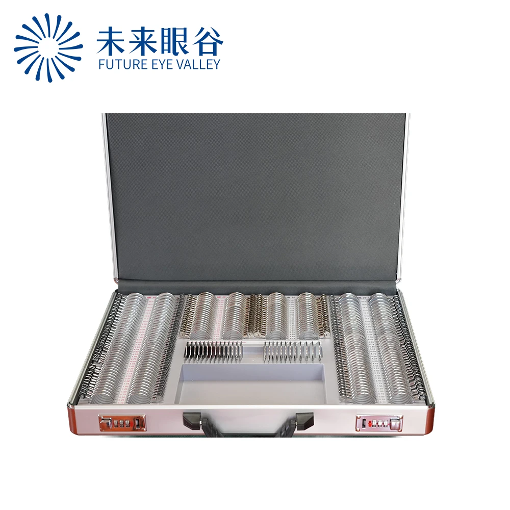 266 Pcs Trial Lens Set Aluminum Case Metal Frame Rim Optometry Instrument For Test