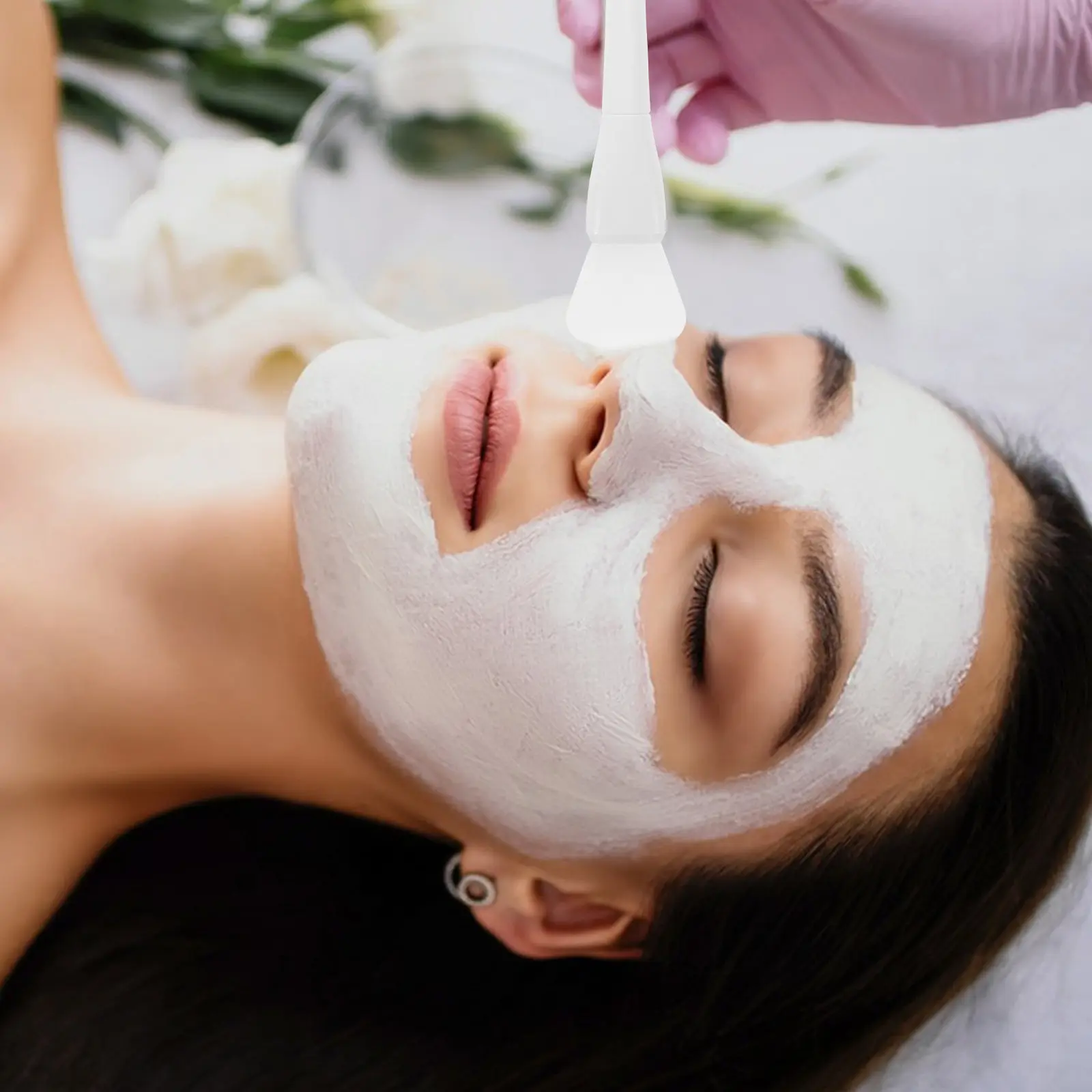 Silicone Face Mask Applicator Dual-Ended Brush Reusable Facial Mud Mask Spatula Tool for Even Application Professional Skincare - view 3